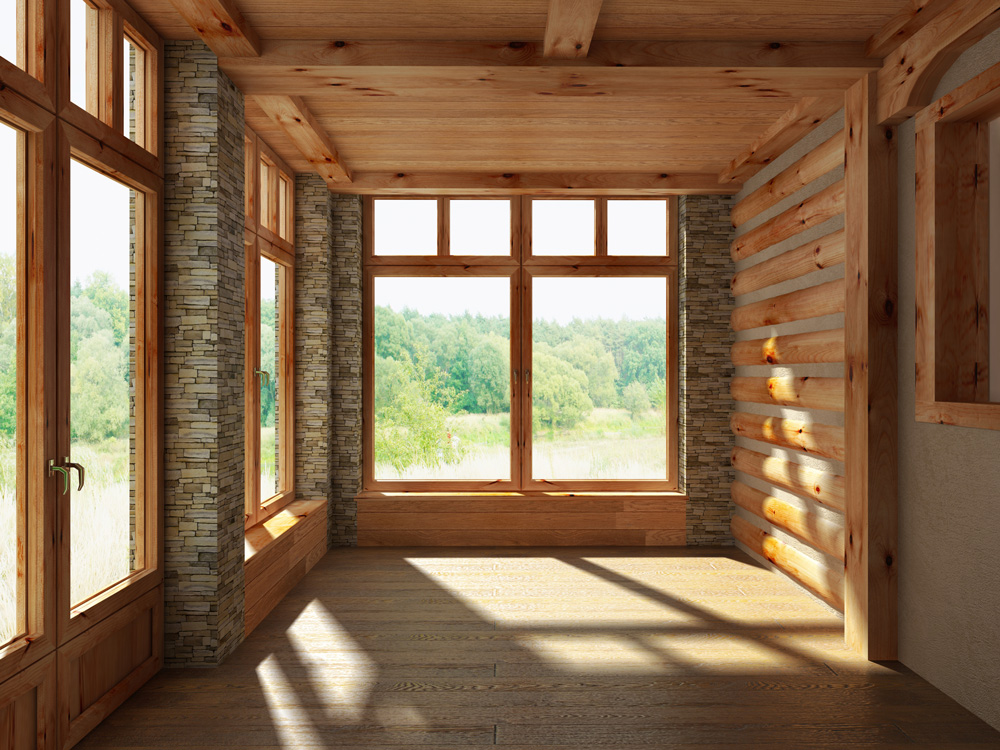 Une fenêtre en bois, offrant un charme naturel et une esthétique chaleureuse à l'ouverture.